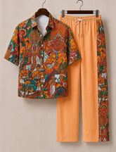 Men’s Kerala Mural Heritage Co-Ord Set