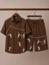 Men’s Cultural Vibes Brown Co-Ord Set