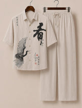 Men’s Japanese Ink Art Co-Ord Set