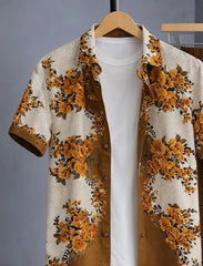 Brown Floral Co-Ord Shirt