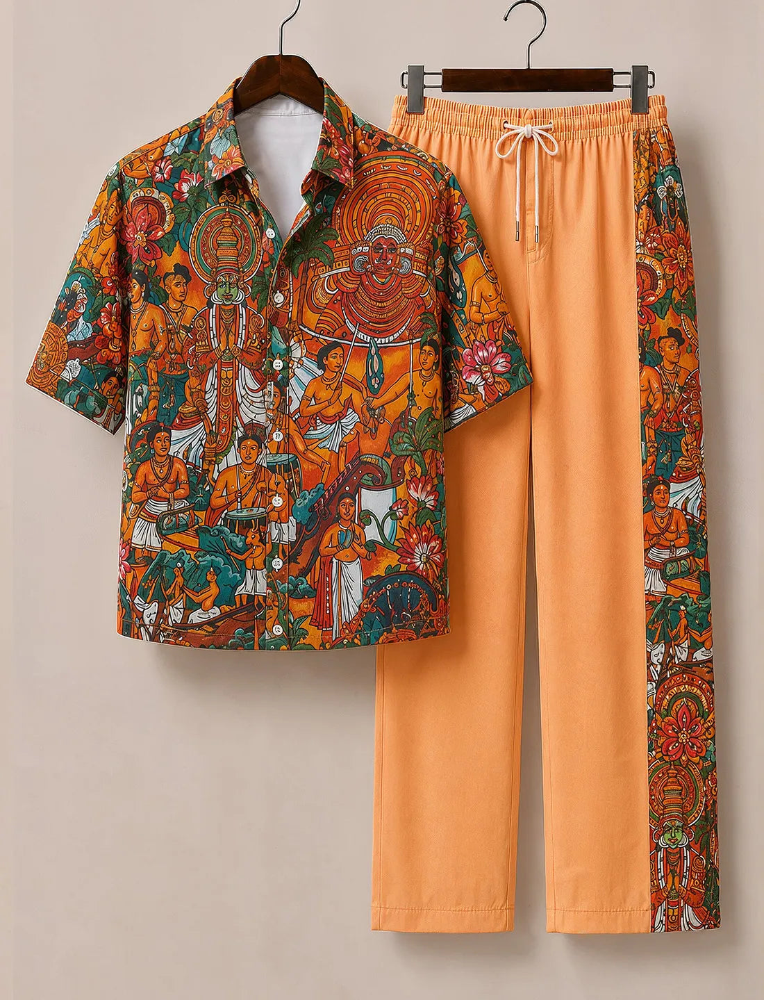 Men’s Kerala Mural Heritage Co-Ord Set