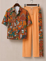 Men’s Kerala Mural Heritage Co-Ord Set