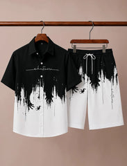 Men’s Black & White Streetwear Co-Ord Set