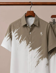 Men’s Dual Tone Splash Print Co-Ord Set