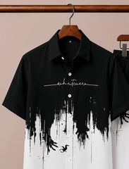 Men’s Black & White Streetwear Co-Ord Set