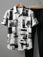 Street Art Inspired Co-ord – Graphic Shirt with Relaxed Black Trousers