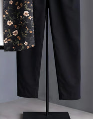 Beige Daisy Floral Print Shirt with Relaxed Fit Solid Pants – Men’s Premium Cord Set