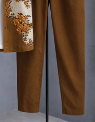 Brown Floral Co-Ord Shirt