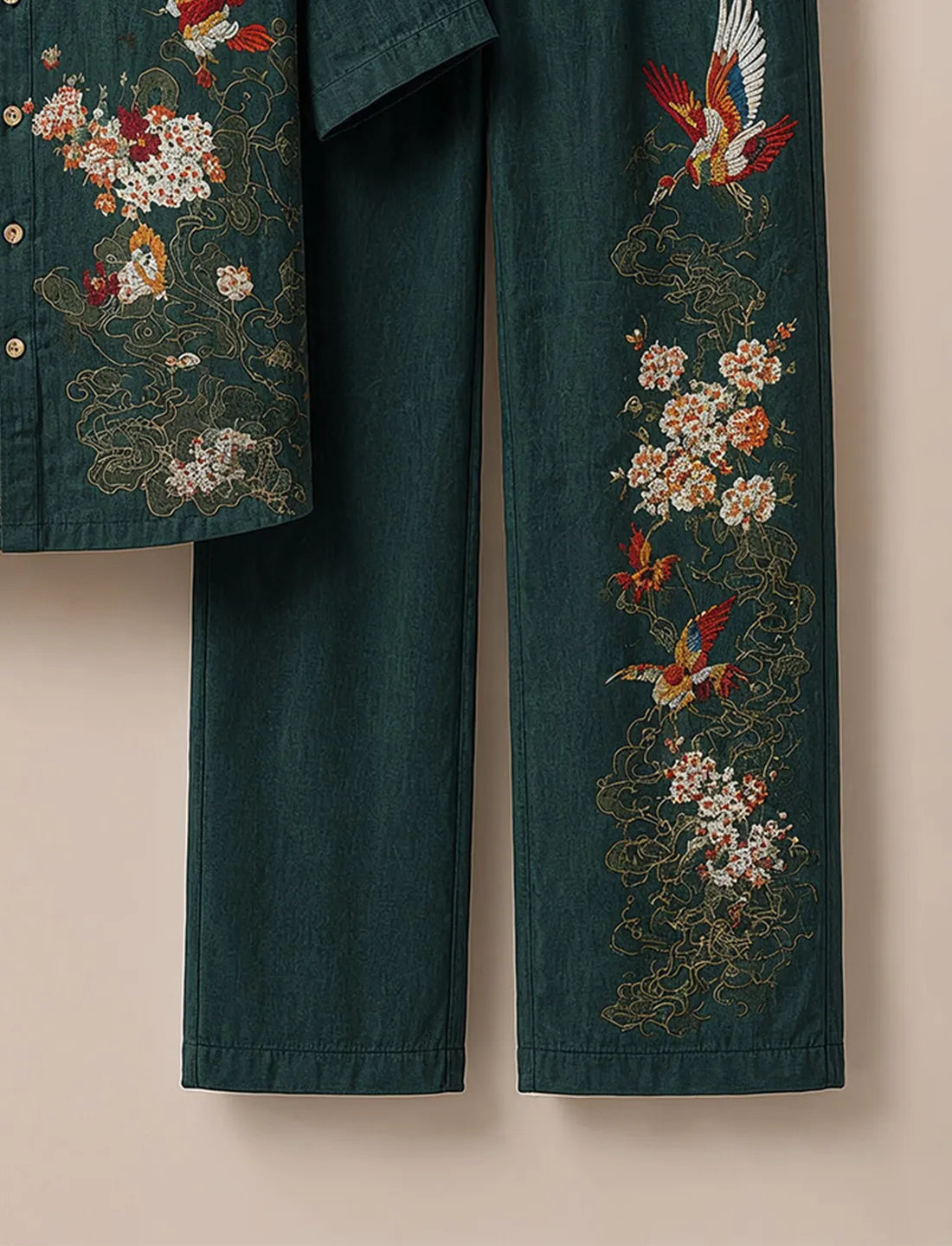 Men’s Crimson Crane Heritage Co-Ord Set