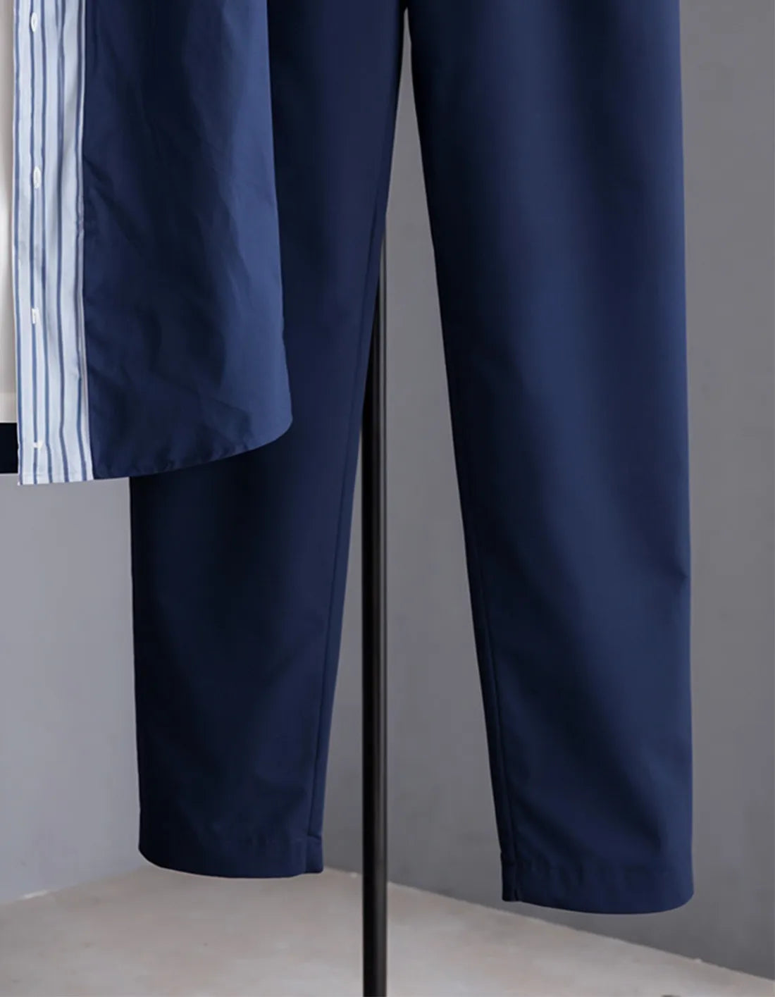 Navy Abstract Split Print Shirt
