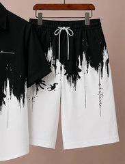 Men’s Black & White Streetwear Co-Ord Set