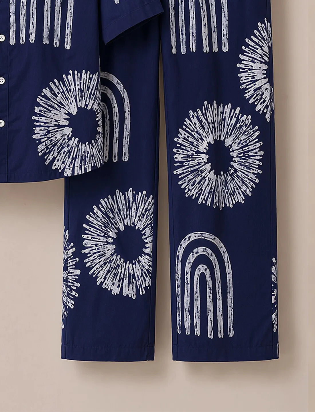 Men’s Indigo Geometry Co-Ord Set