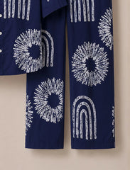Men’s Indigo Geometry Co-Ord Set