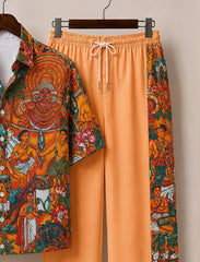 Men’s Kerala Mural Heritage Co-Ord Set
