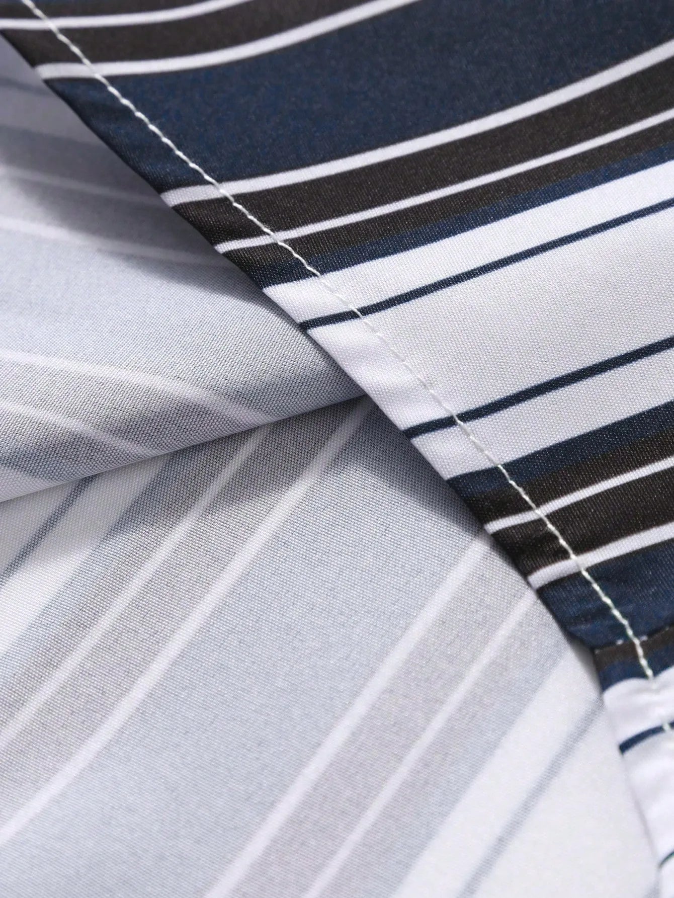 Classic Stripes Co-ord – Blue & White Strip Shirt with Relaxed Blue Pant