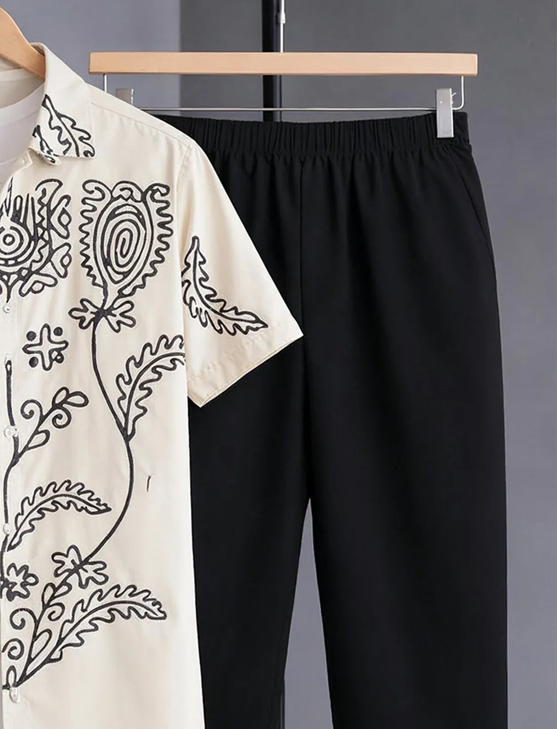 Ivory Tribal Print Co-Ord Style Shirt
