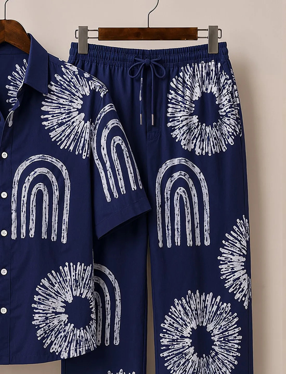 Men’s Indigo Geometry Co-Ord Set