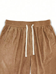 Khaki Korean Casual Regular Fit Corduroy Trouser