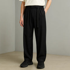 Men’s Premium Wide-Leg Drawstring Trousers | Relaxed Fit Elastic Waist Pants